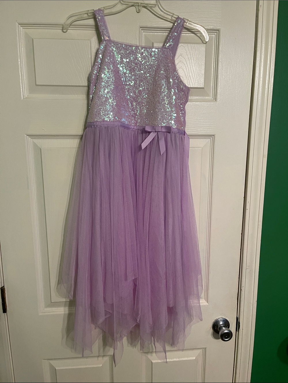 Zunie Lavender Sequin Tulle Party Dress